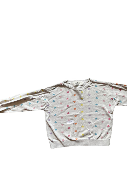 Pullover mit bunten Herzen - Gr. 98