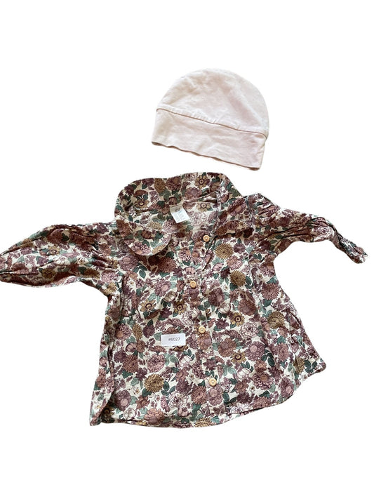 Bluse mit Blumenmuster - Gr. 68