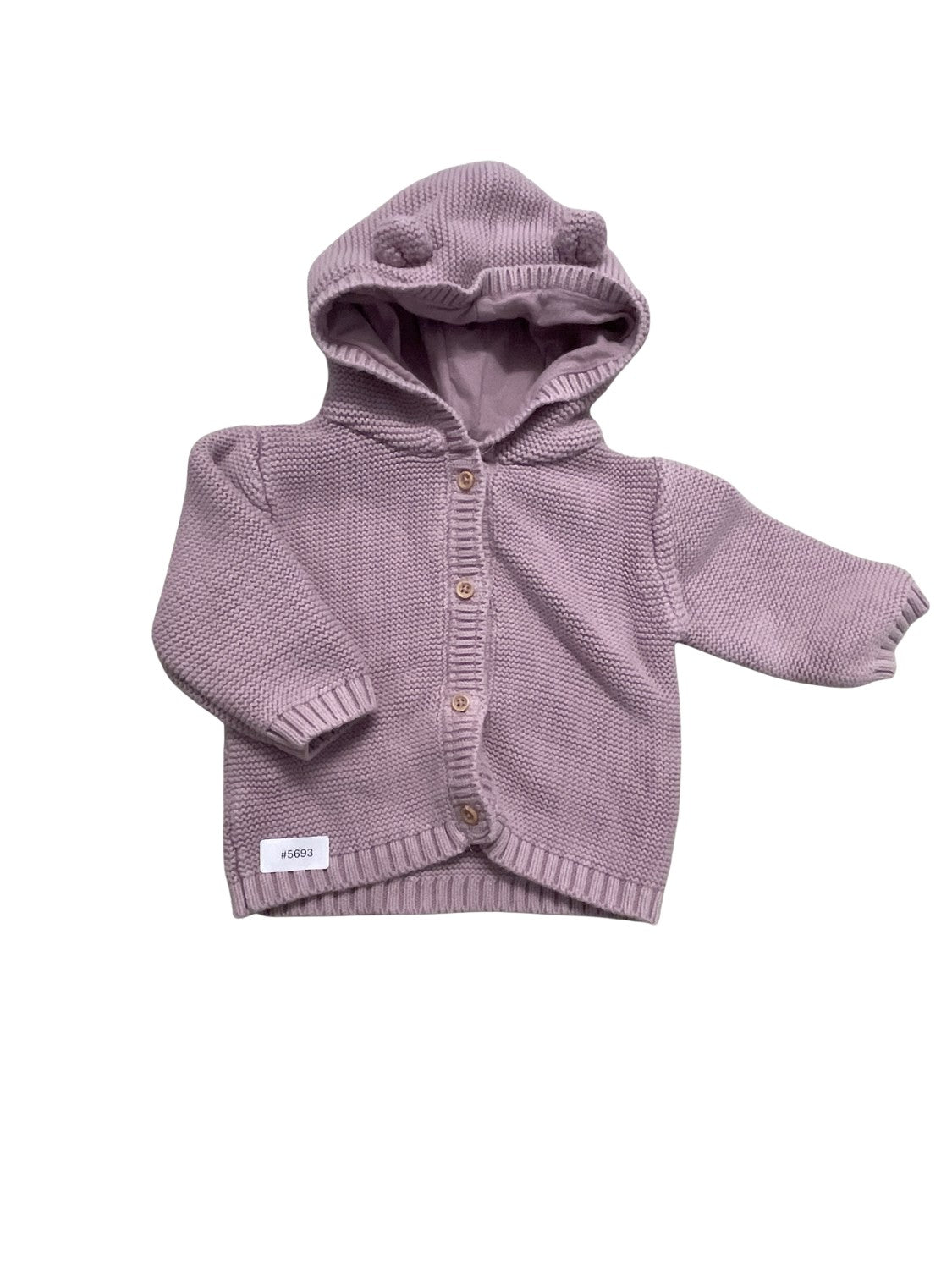 Gestrickte Kapuzenjacke - Gr. 68