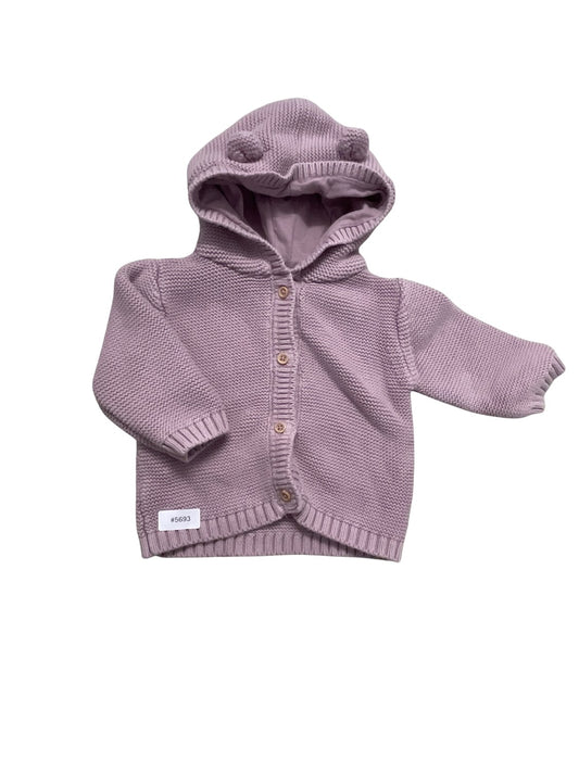 Gestrickte Kapuzenjacke - Gr. 68