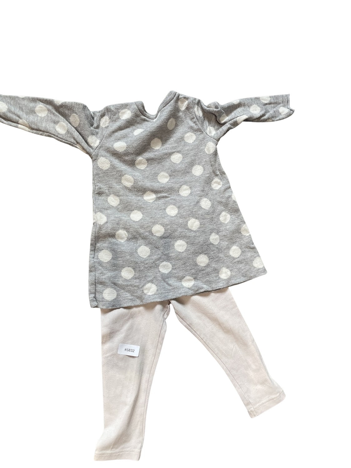 Gemustertes Langarmshirt und Leggings - Gr. 74