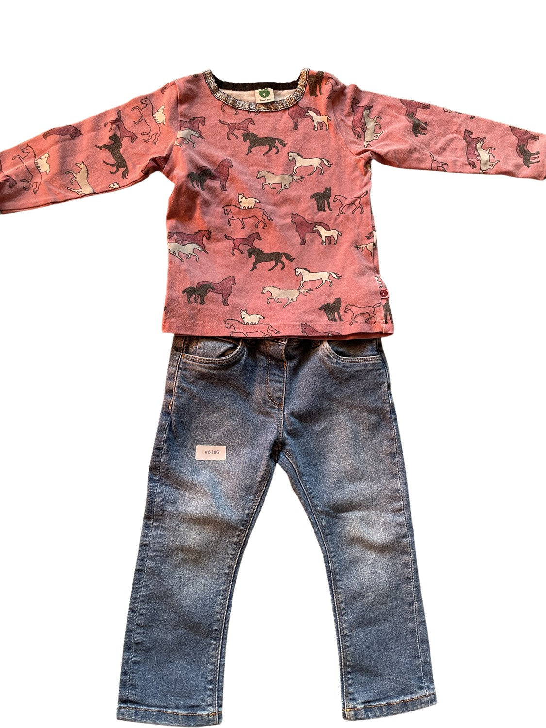 Shirt mit Pferdemuster - Gr. 92