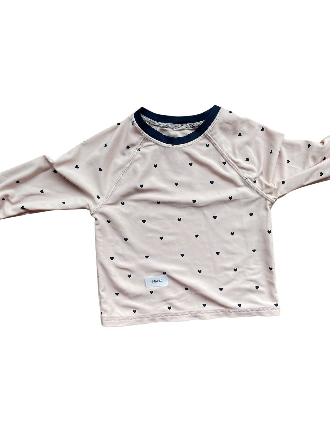 Langarmshirt mit Herzmuster - Gr. 104