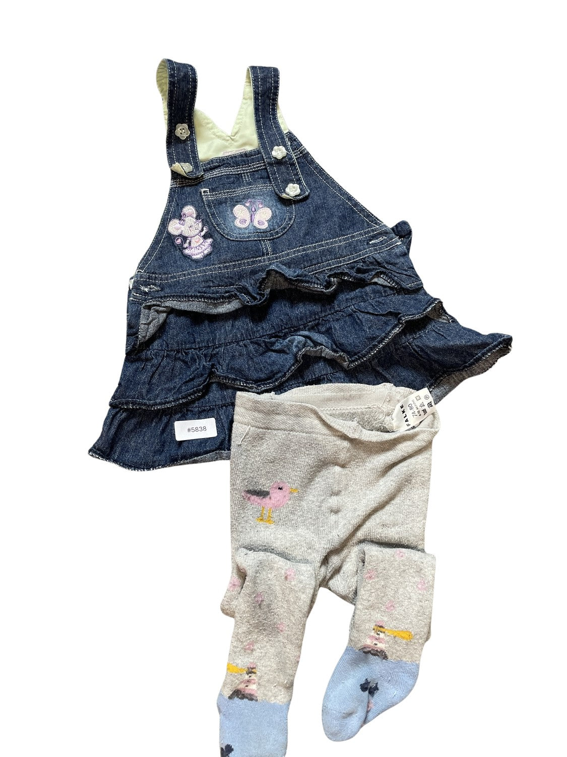 Jeanskleid mit Strumpfhose - Gr. 74