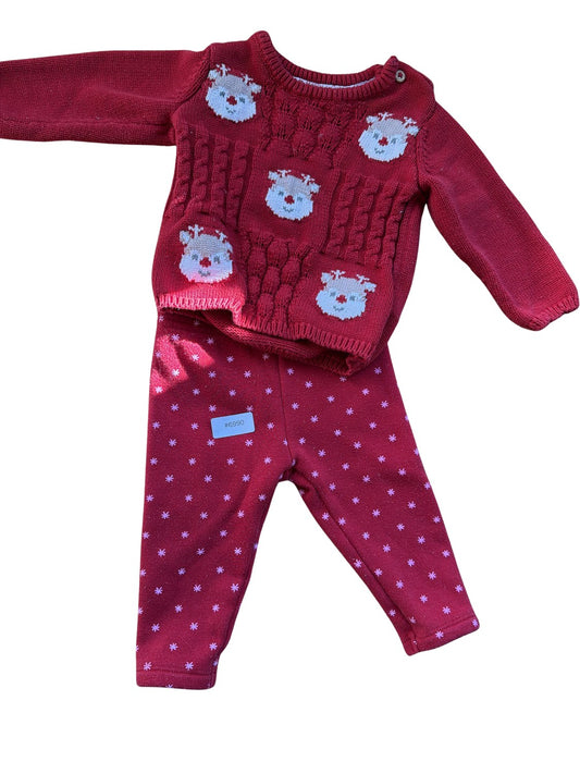 Red Sweater and Leggings Set - Size 68