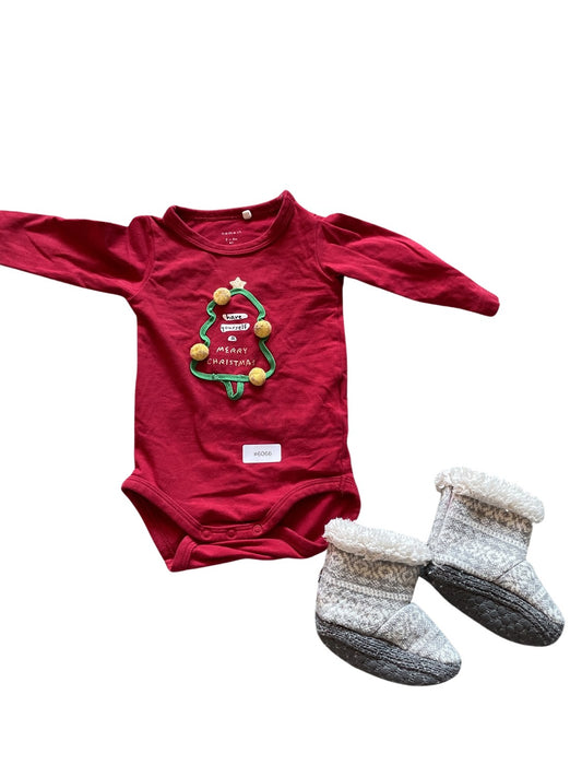 Weihnachtlicher Body - Gr. 62