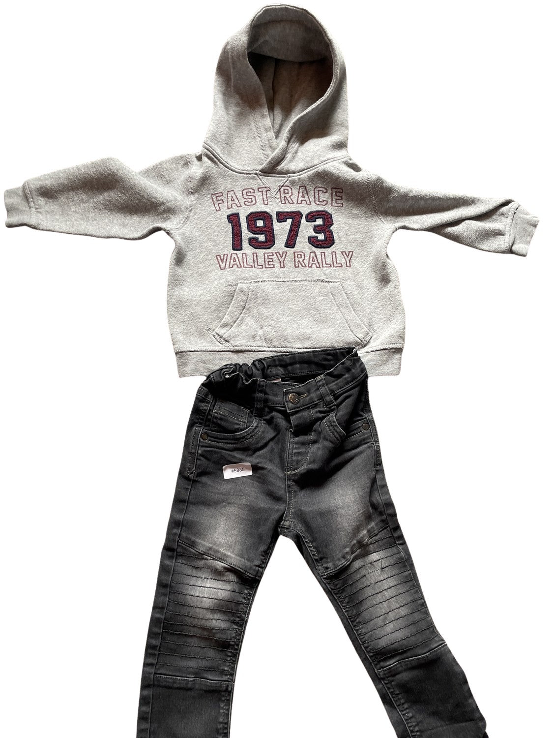 Kapuzenpullover und Jeans - Gr. 92