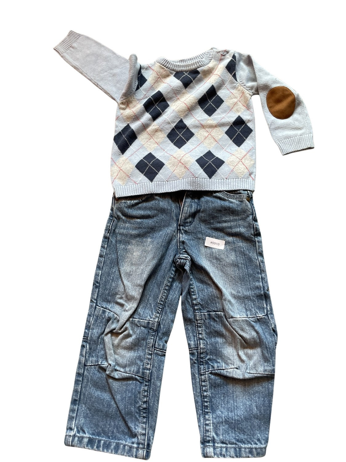 Pullover mit Jeans - Gr. 86