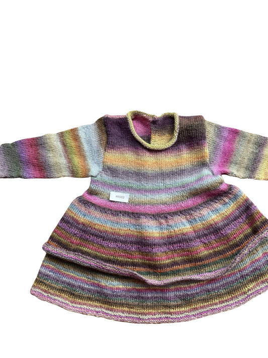 Langärmeliges Strickkleid - Gr. 80