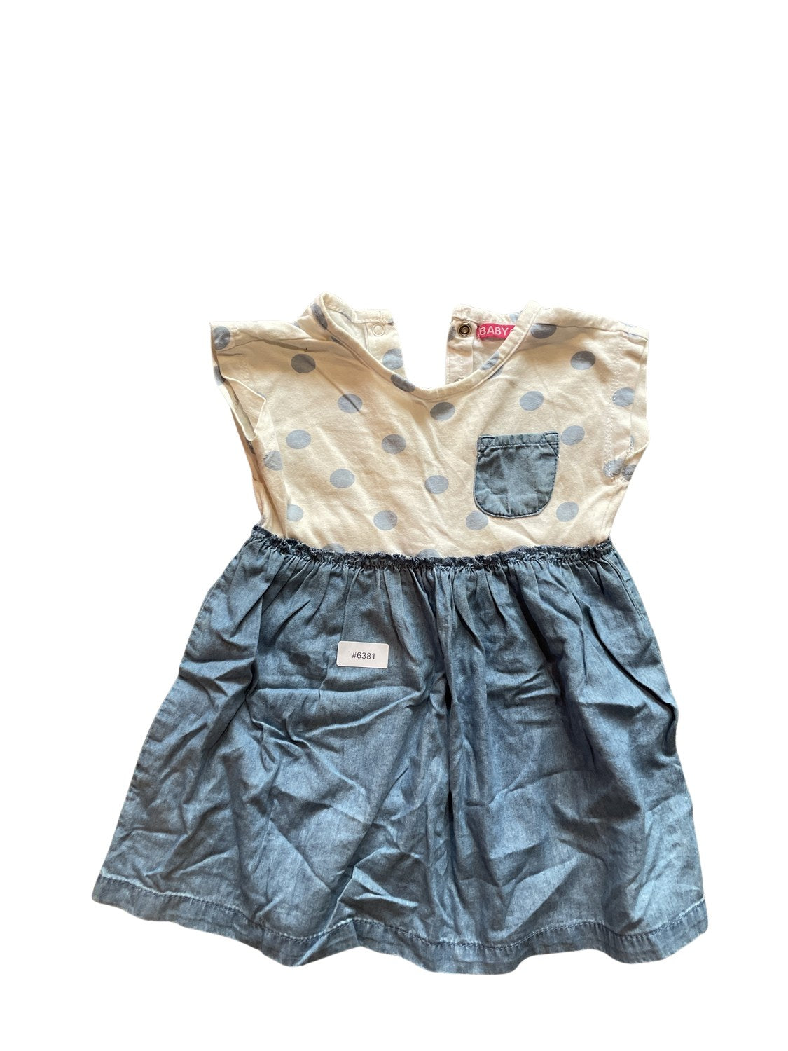 Kinderkleid mit Punkten - Gr. 92