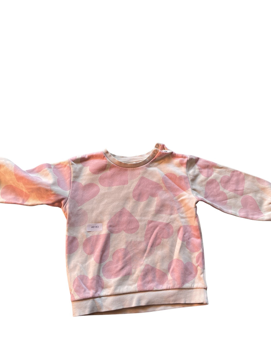 Sweatshirt mit Herzen - Gr. 92