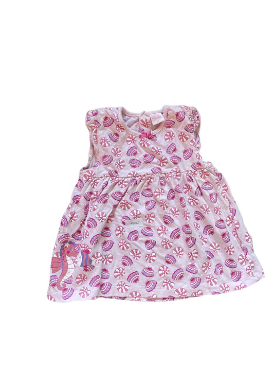 Sommerkleid mit Muschelmuster - Gr. 86