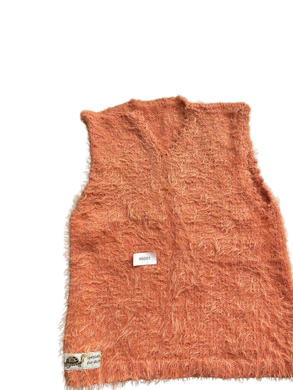 Flauschiger ärmelloser Pullover - Gr. 80