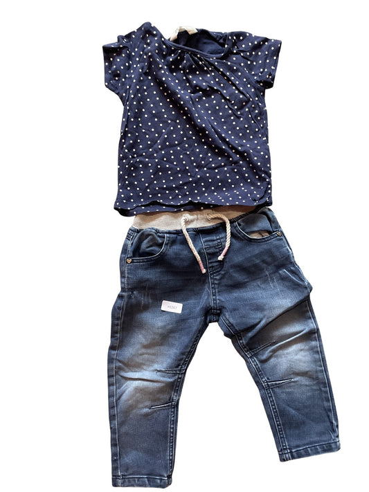 Shirt und Jeans - Gr. 92