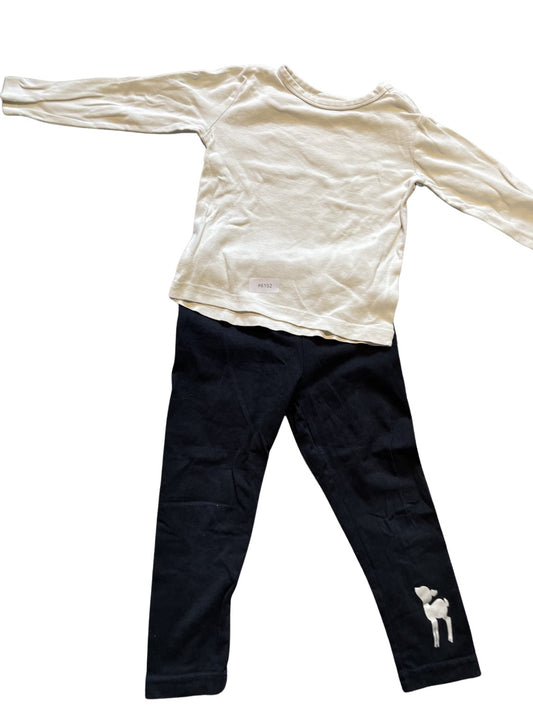 Langarmshirt und Leggings mit Tiermotiv - Gr. 86