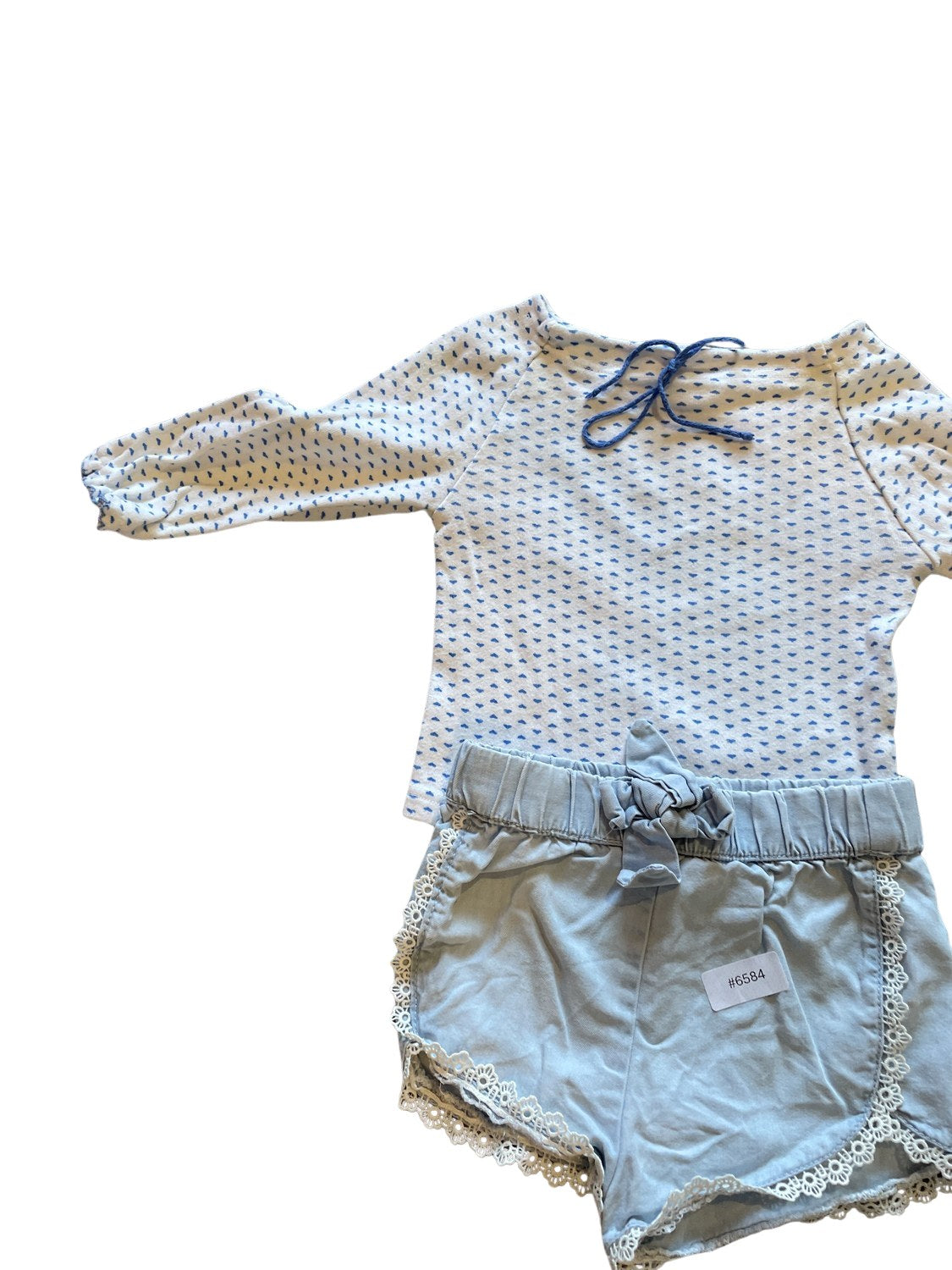 Langärmeliges Shirt und Shorts Set - Gr. 68