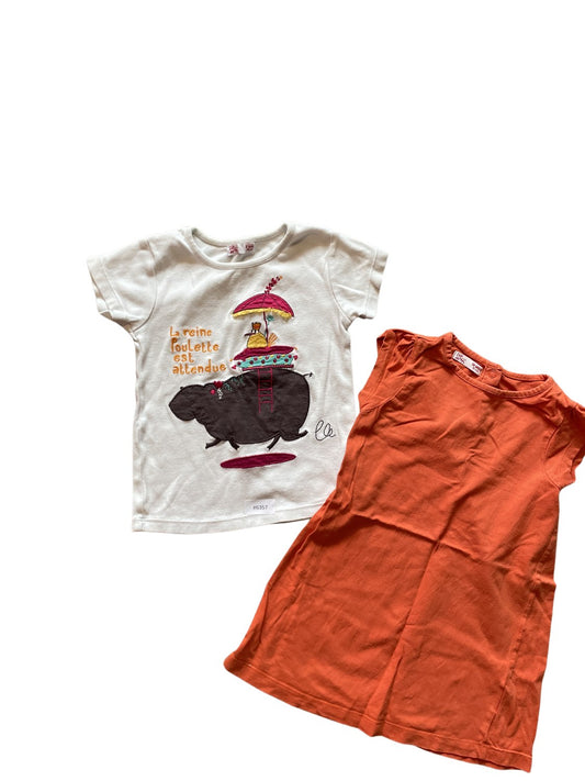 Set aus T-Shirt und Kleid - Gr. 92