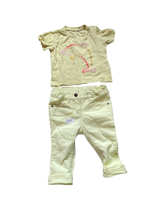 Set mit Delfin T-Shirt - Gr. 74
