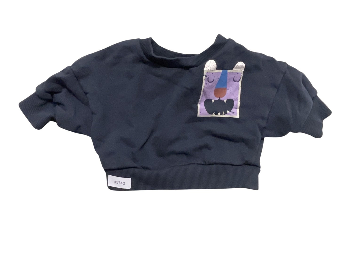 Schwarzes Sweatshirt mit Motiv - Gr. 62