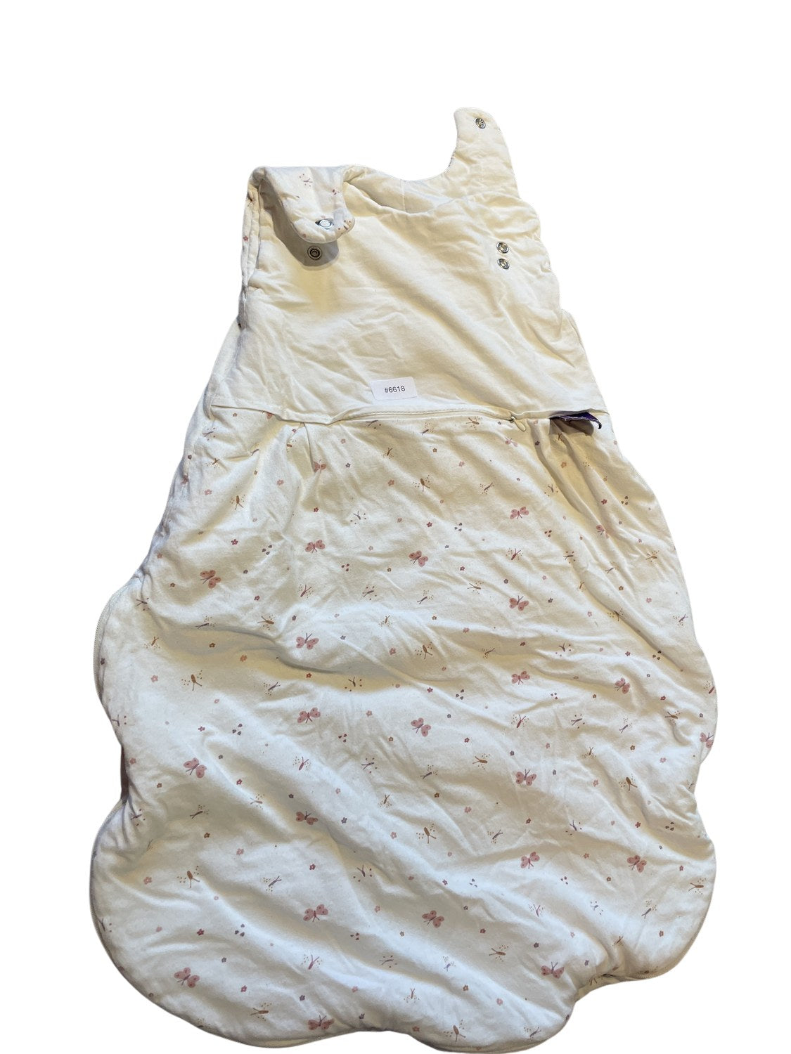 Weisser Schlafsack mit Blumenmuster - Gr. 68
