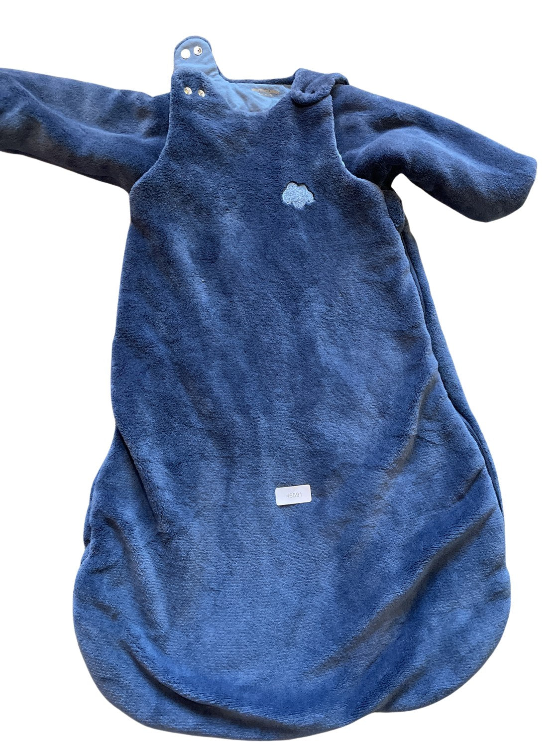 Blauer Schlafsack mit Wolkenmotiv - Gr. 68