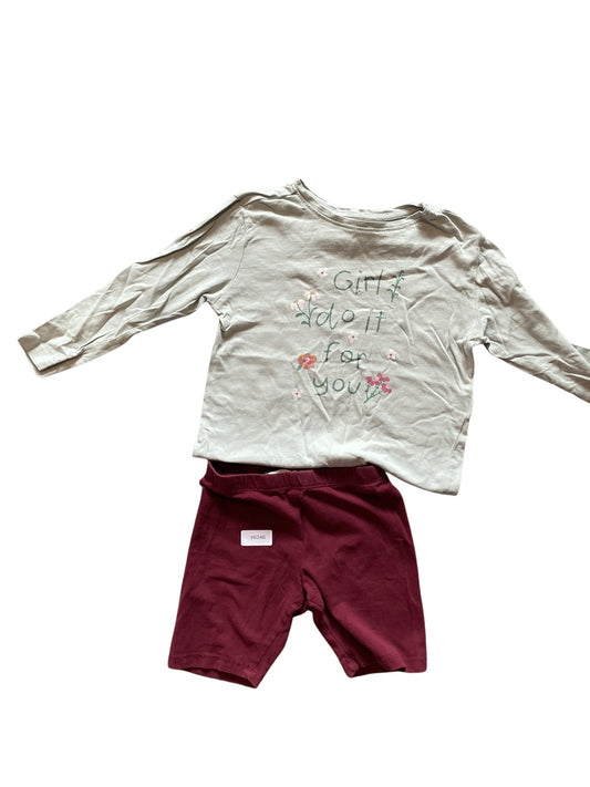 Langarmshirt und Shorts - Gr. 104