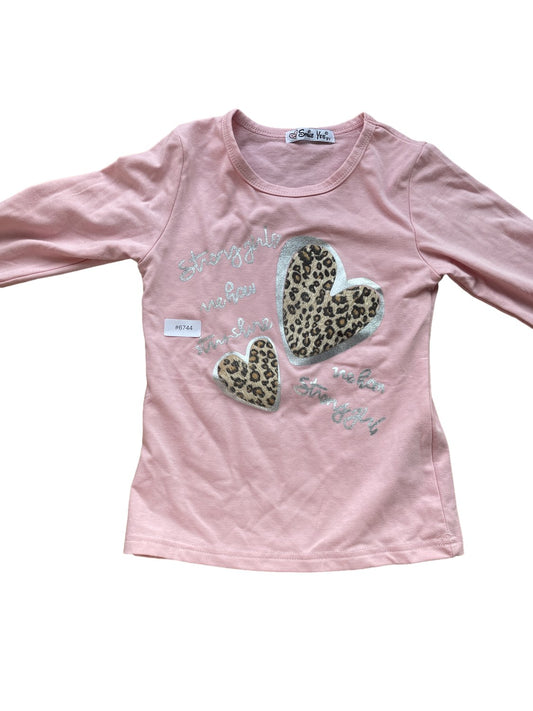 Langarm Mädchen Shirt mit Herz - Gr. 116