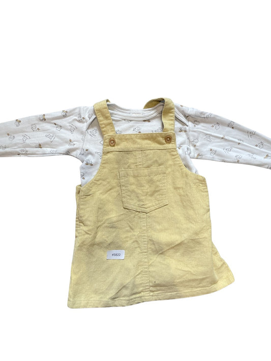 Latzhose mit Langarmshirt - Gr. 74