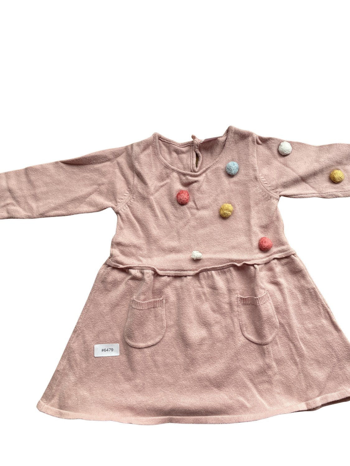Rosa Kleid mit Punkten - Gr. 92