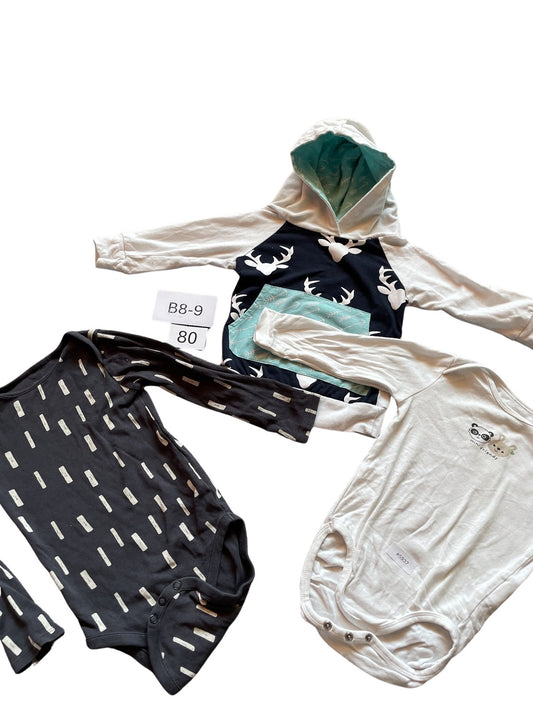 3er Bundle Strampler mit Print - Gr. 80