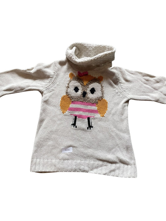 Pullover mit Eulenmotiv - Gr. 110