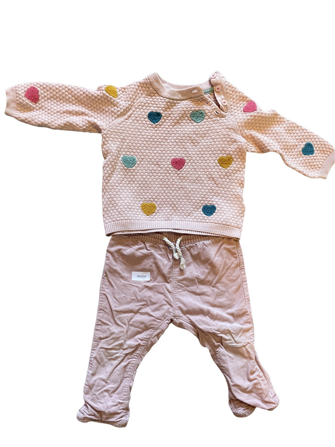 Süsser Pullover mit Herzmuster - Gr. 74