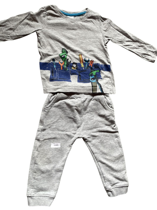 Langarmshirt mit Werkzeugmotiv - Gr. 98