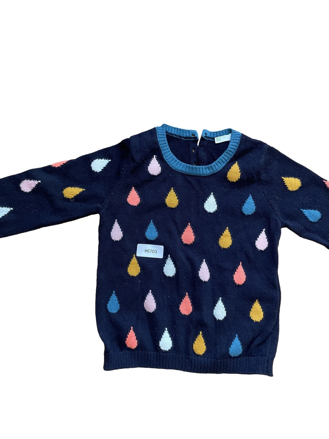 Pullover mit Regentropfenmuster - Gr. 80