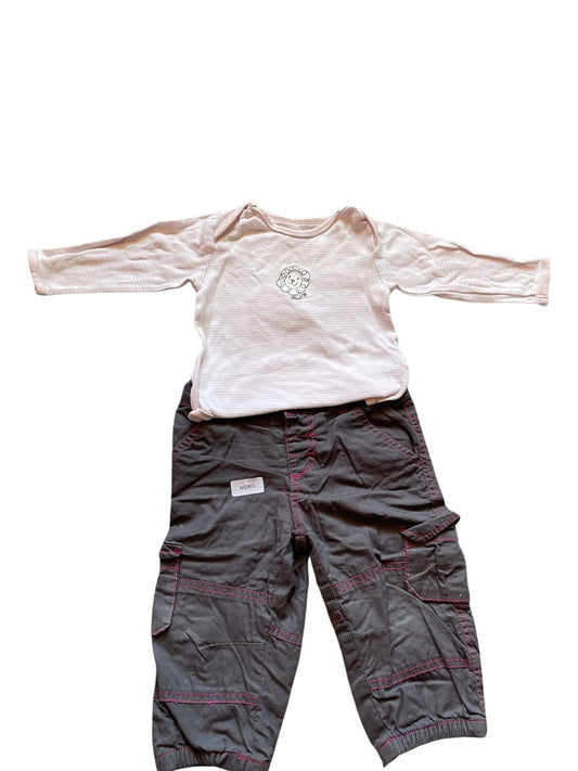 Set Langarmshirt und Hose - Gr. 74