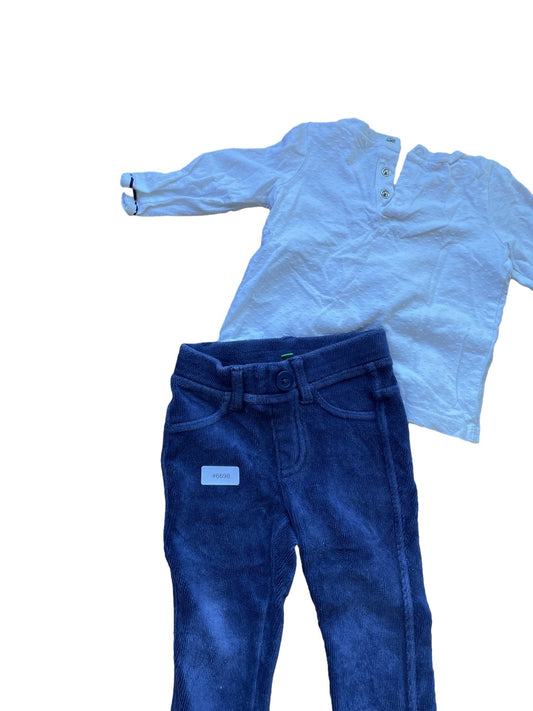 Langarm-Shirt mit Motiv und Hose - Gr. 74