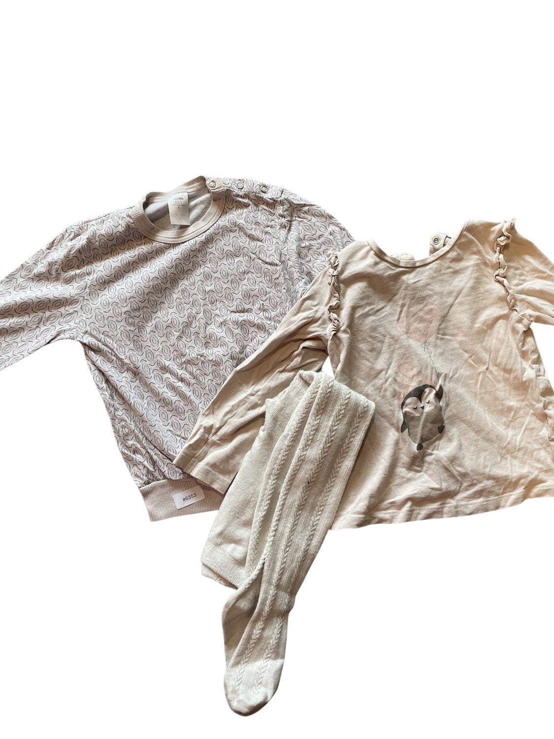 Set Pullover und Shirt mit Strumpfhose - Gr. 104