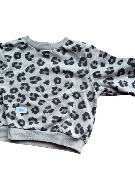 Leopardenmuster Sweatshirt - Gr. 92