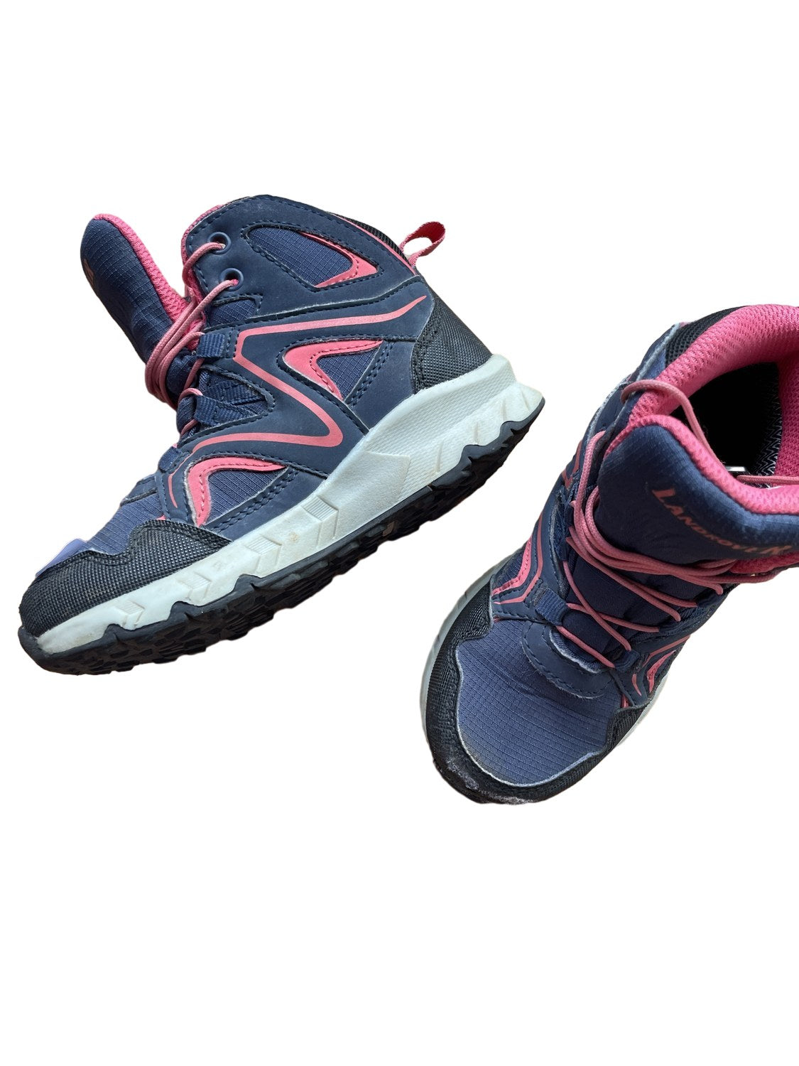 Dunkelblaue Turnschuhe mit rosa Details - Gr. 26