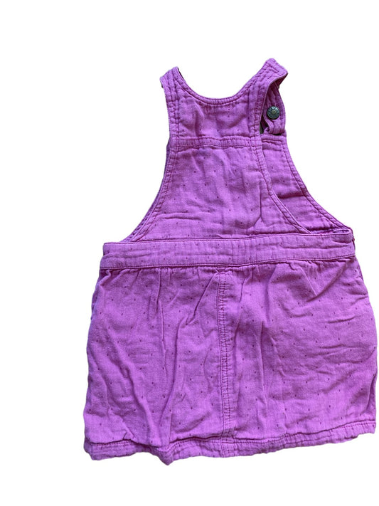 Pink dungarees with embroidery - Size 74