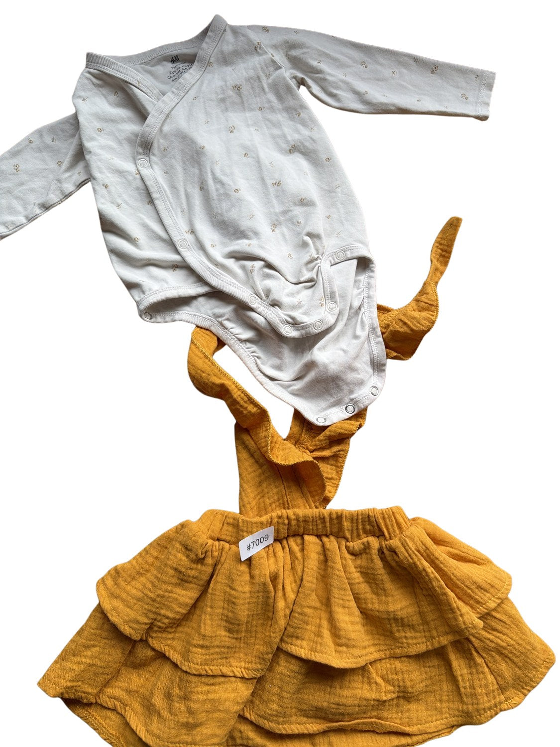 Gelbes Kleid mit Body - Gr. 74