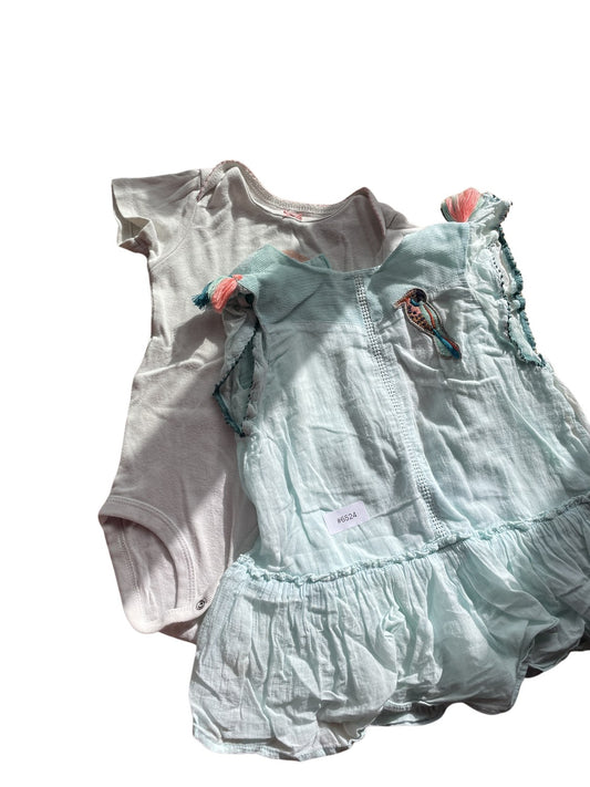Set Body und Kleid mit Vogel - Gr. 80