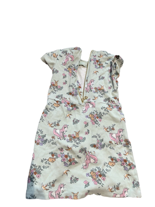 Short-sleeved unicorn dress - Size 110