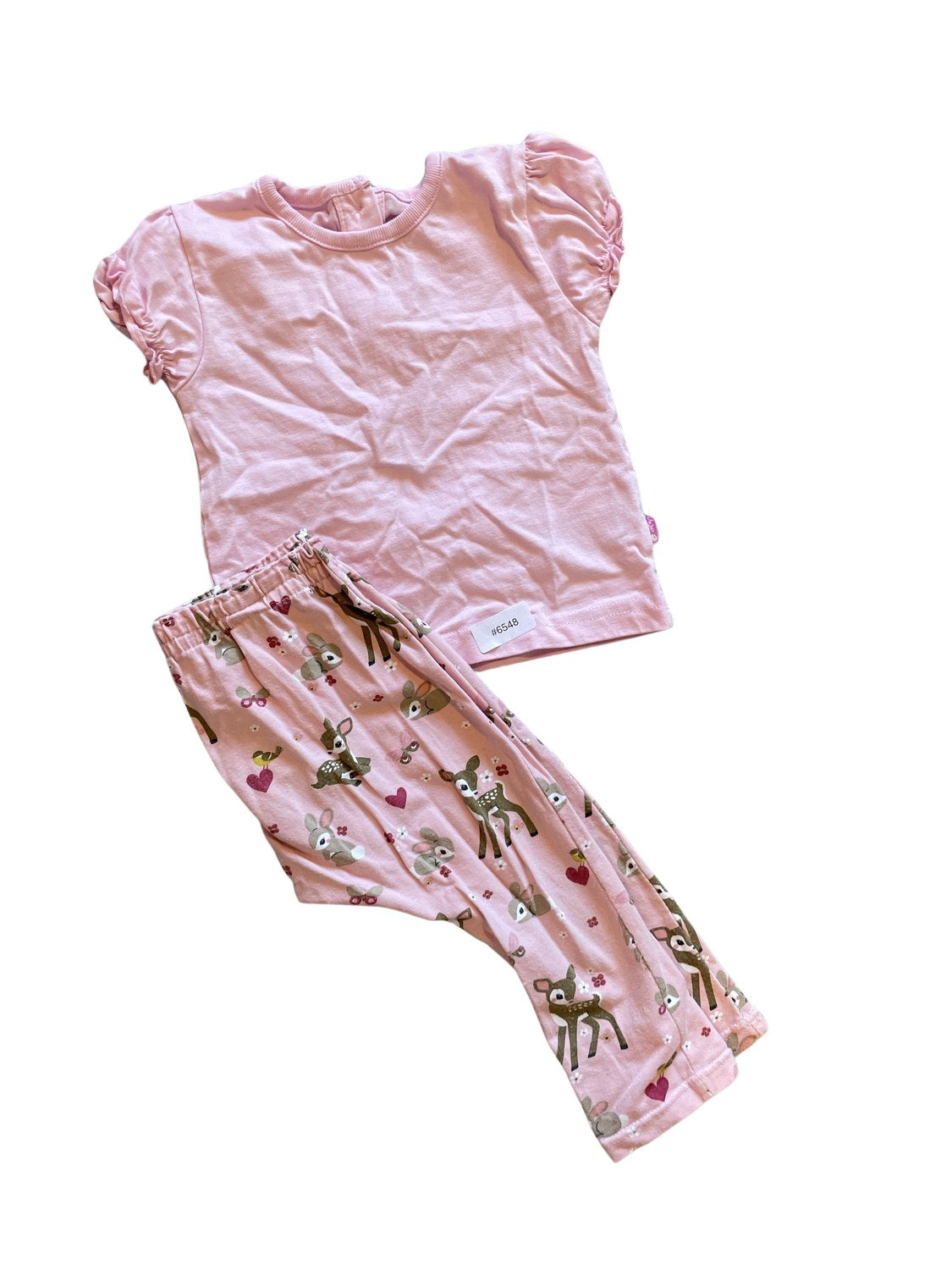 Set Shirt und Leggings mit Reh-Muster - Gr. 74