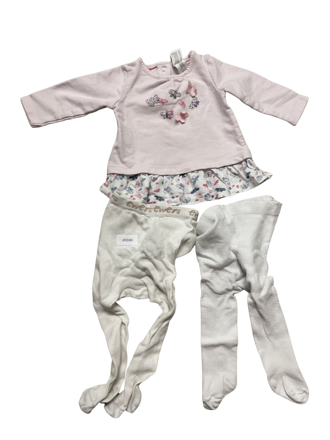 Set Langarmshirt und Strumpfhosen - Gr. 62