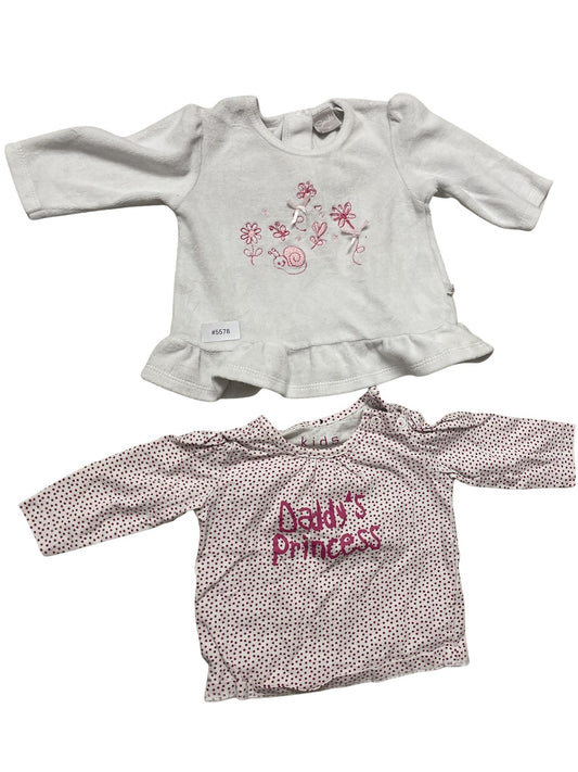 2er Bundle Langarmshirts für Mädchen - Gr. 62