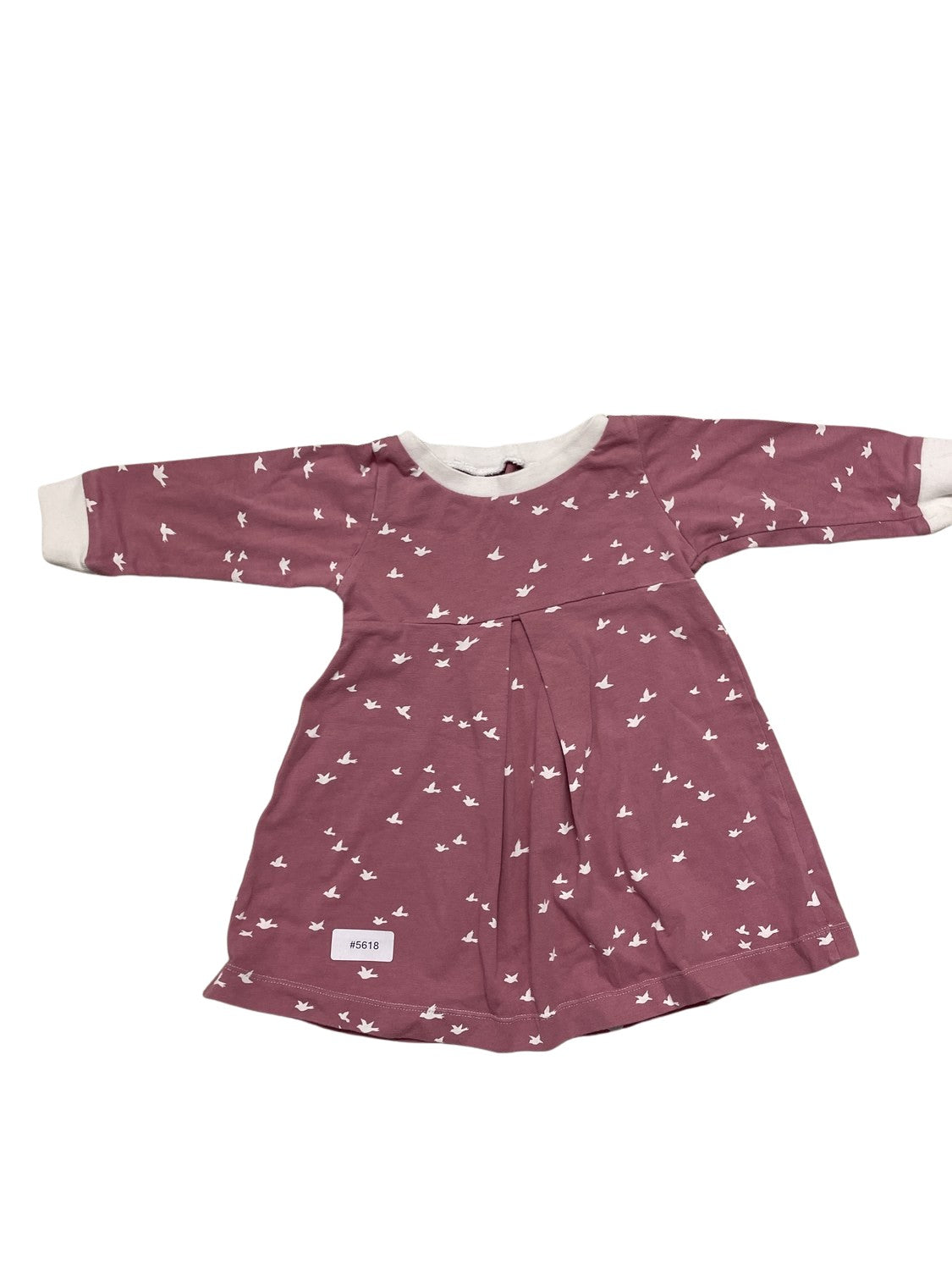 Langarm Kleid mit Vögeln - Gr. 68