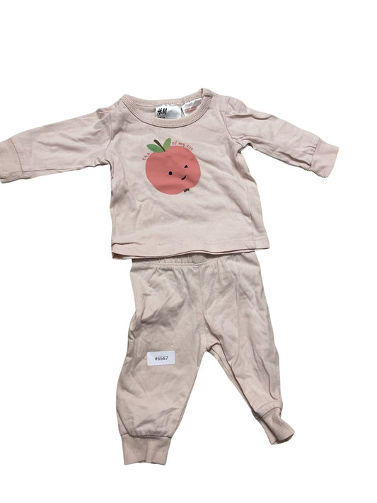Langarmshirt mit Peach-Aufdruck - Gr. 50