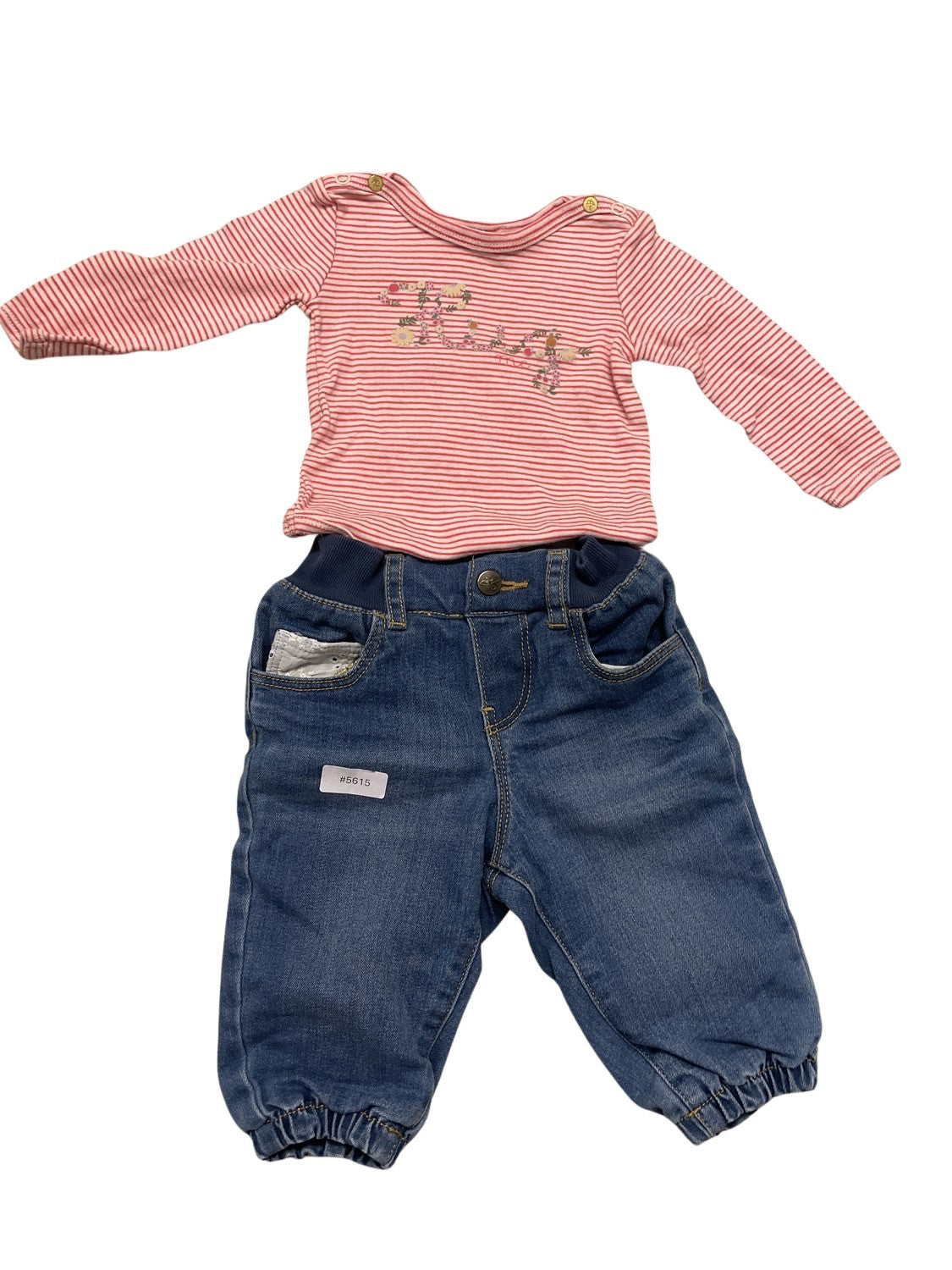 Langarmshirt und Jeans - Gr. 68