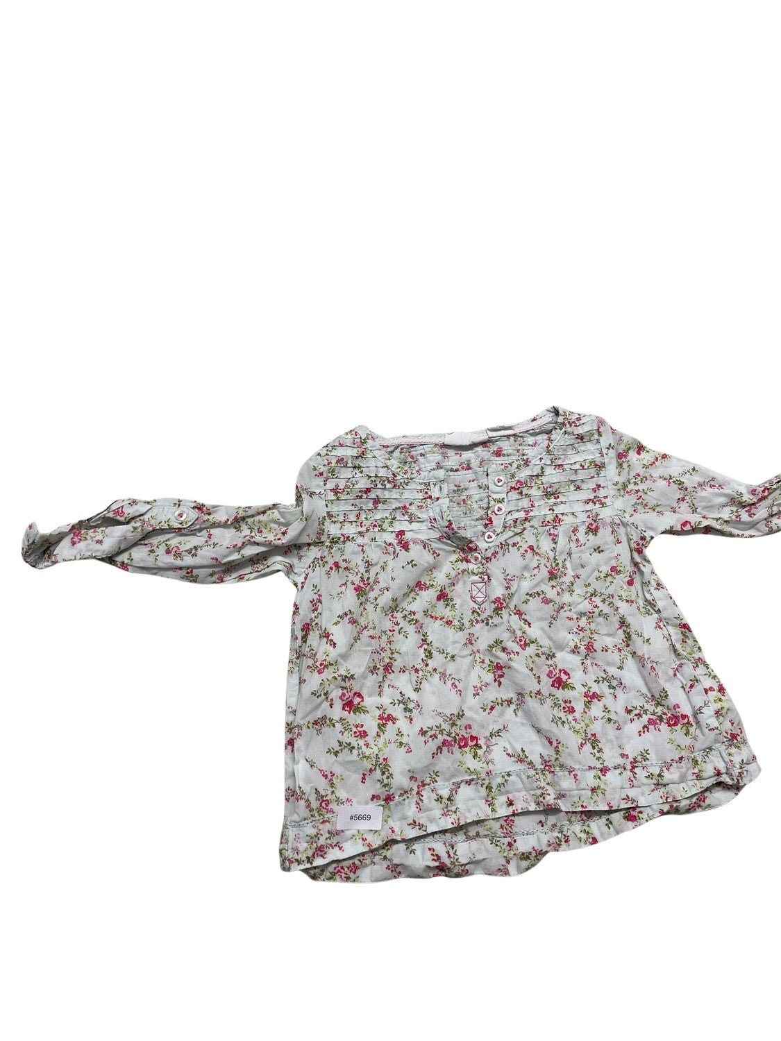 Blumenmuster Bluse - Gr. 98